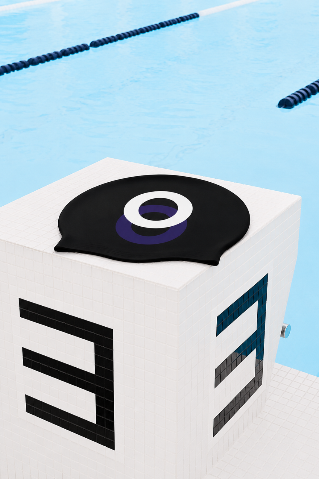 Swimcap Noir Blanc Pool