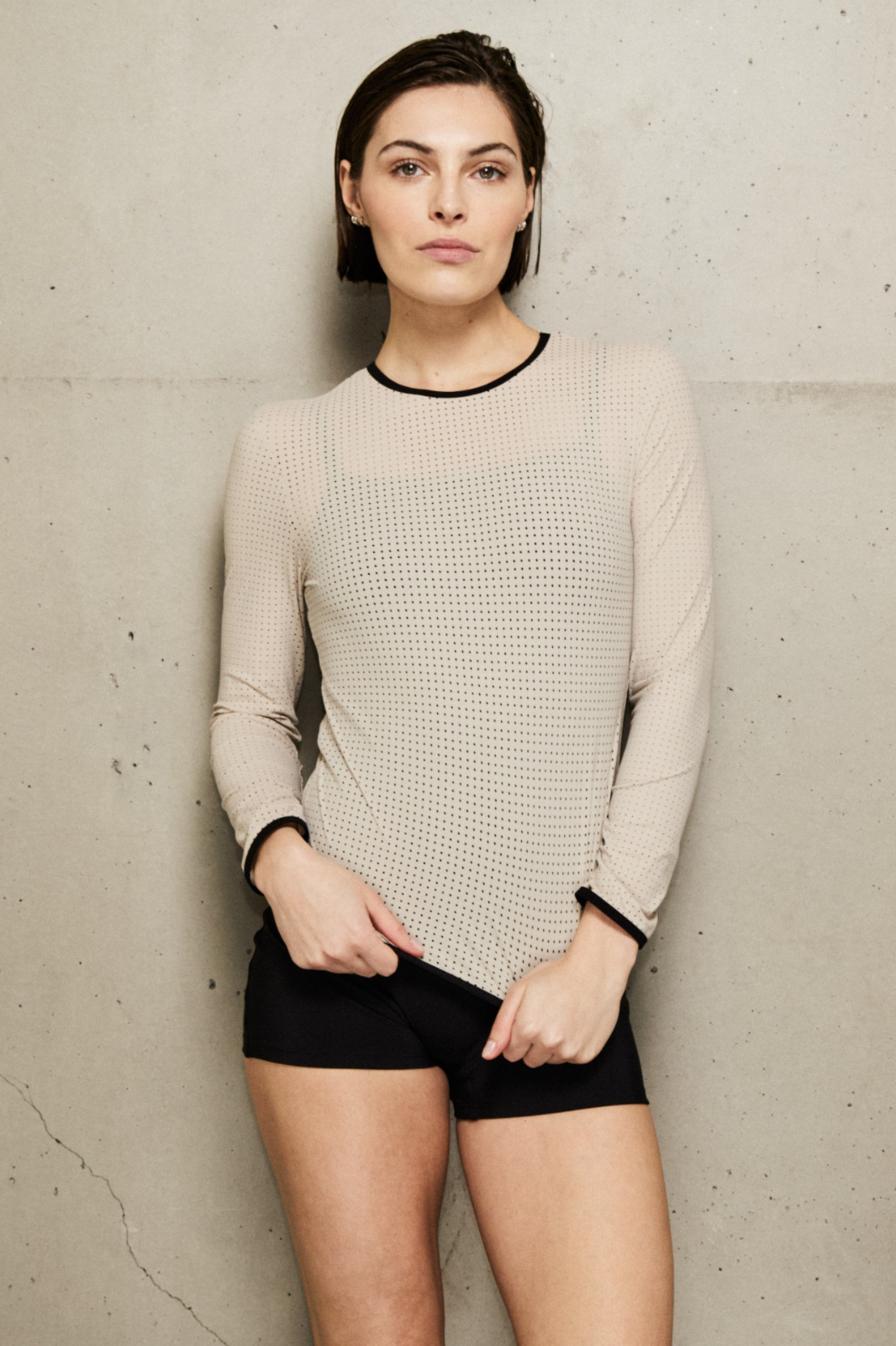 JUSTINE - Sand • T-shirt en lycra